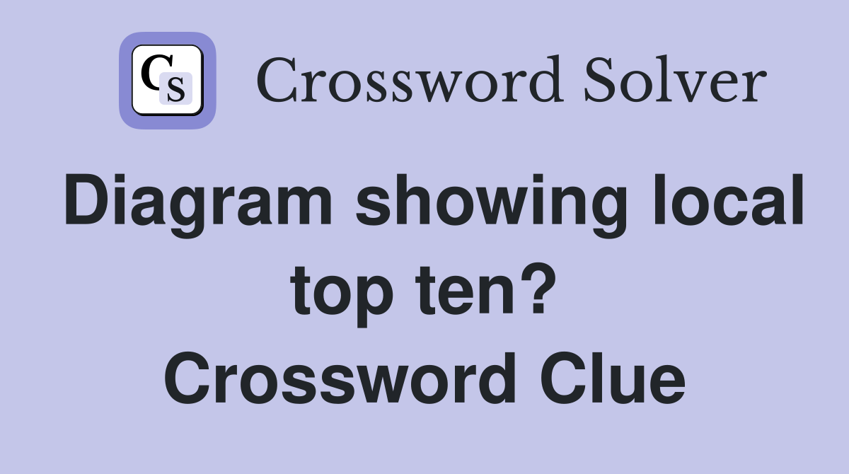 Diagram showing local top ten? Crossword Clue