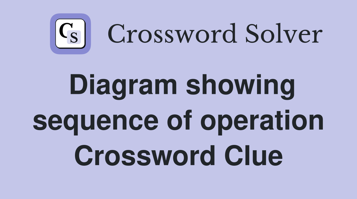 Diagram showing sequence of operation Crossword Clue