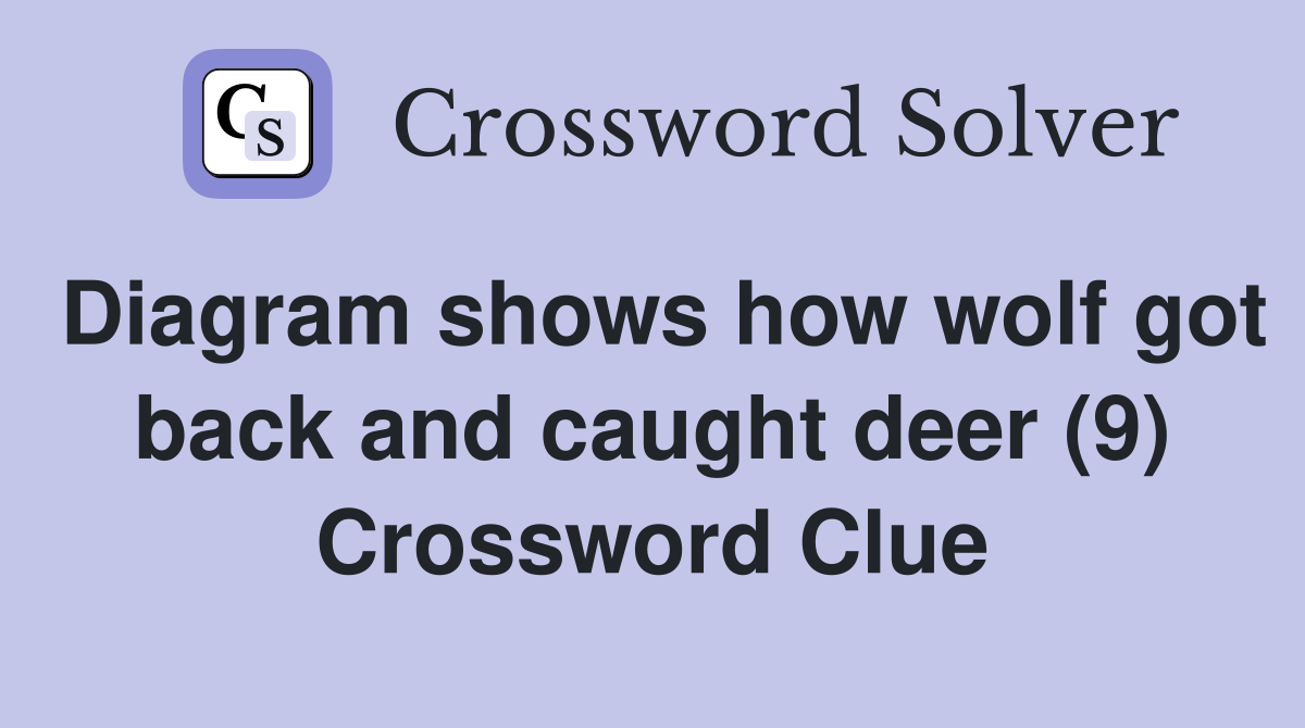 Diagram shows how wolf got back and caught deer (9) Crossword Clue