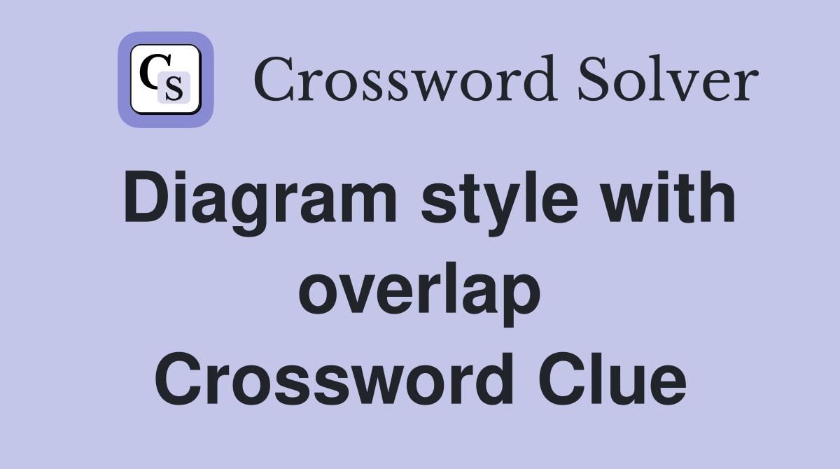 Diagram style with overlap Crossword Clue