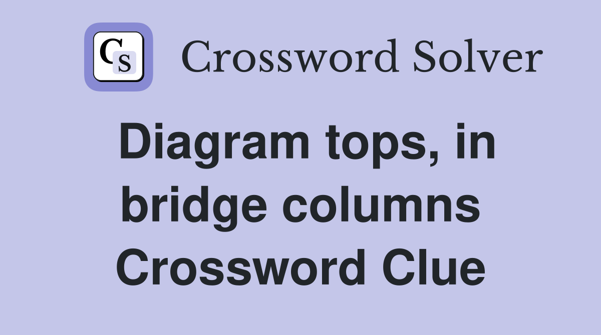 Diagram tops, in bridge columns Crossword Clue