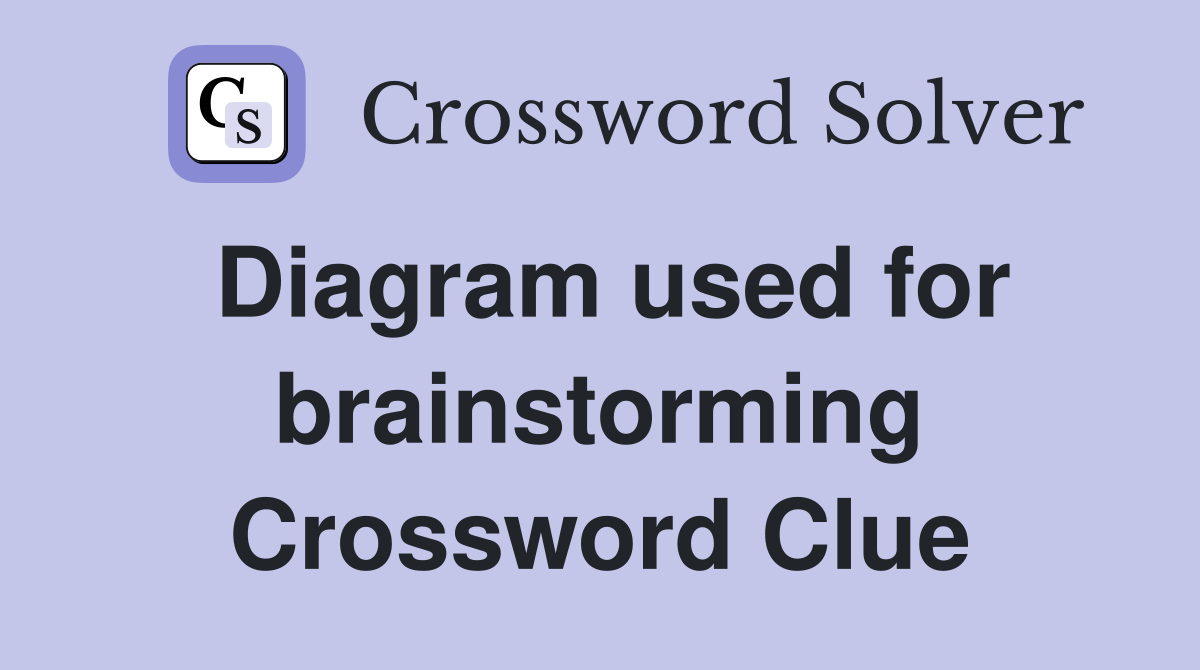 Diagram used for brainstorming Crossword Clue