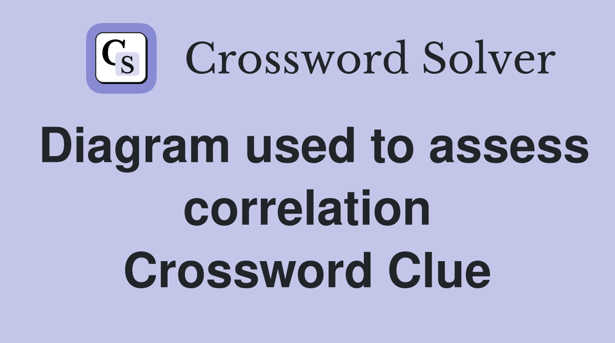 Diagram used to assess correlation Crossword Clue