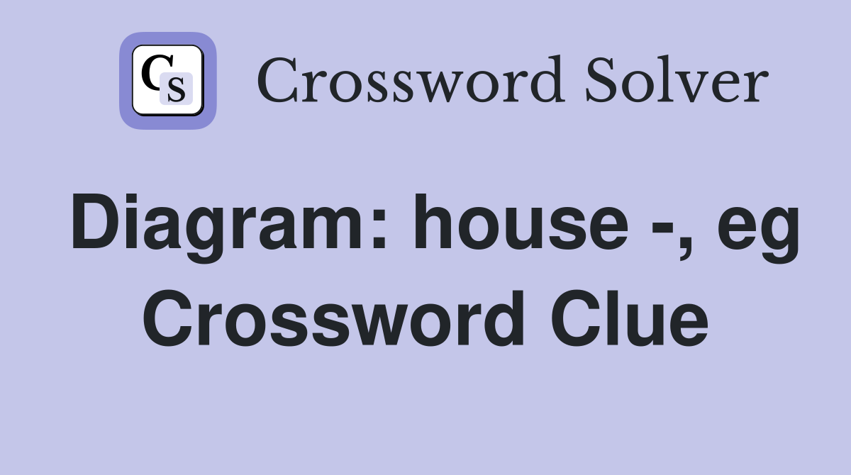 Diagram: house -, eg Crossword Clue