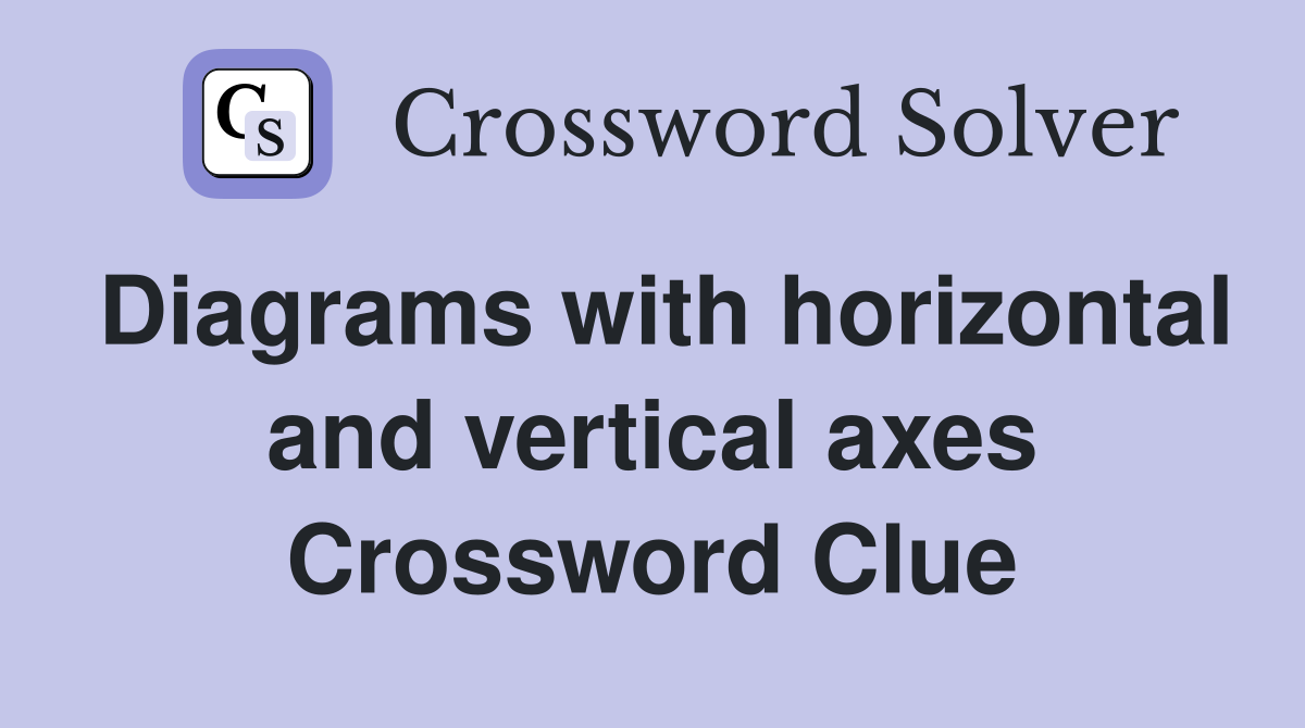 Diagrams with horizontal and vertical axes Crossword Clue