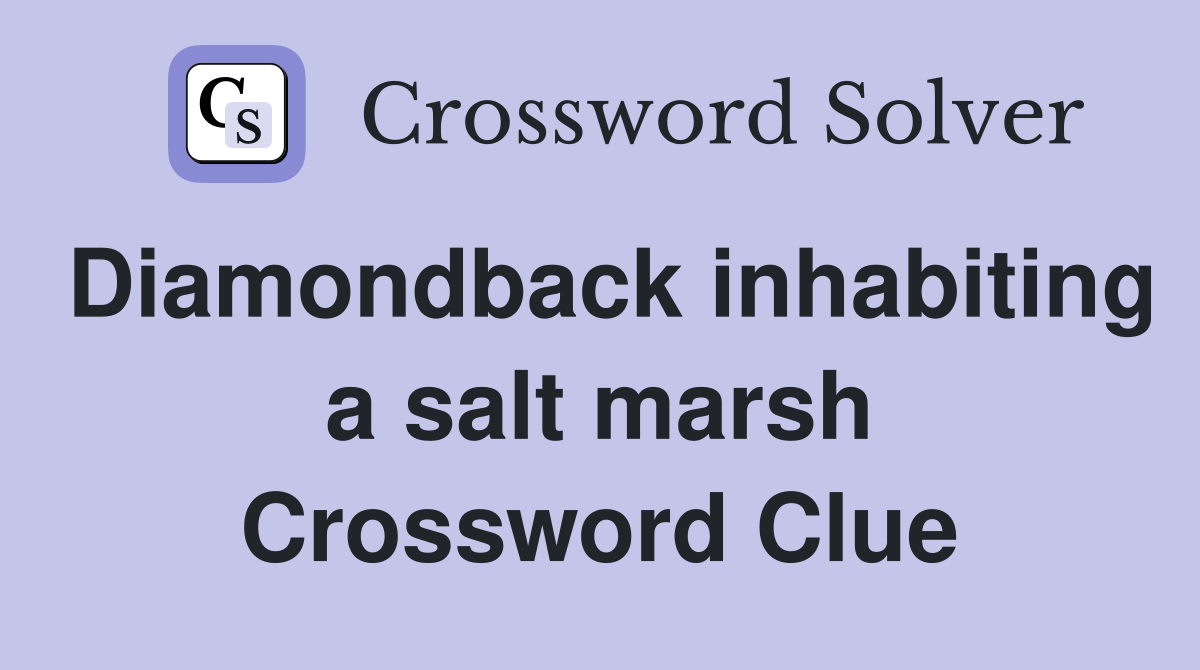 Diamondback inhabiting a salt marsh Crossword Clue