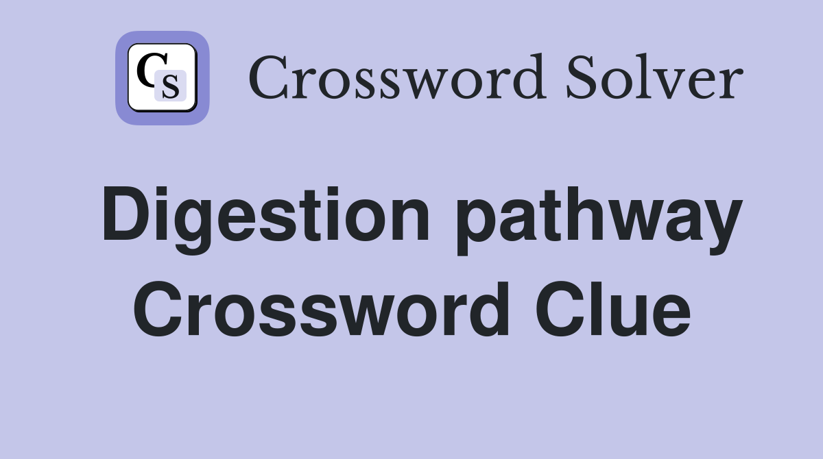 Digestion pathway Crossword Clue
