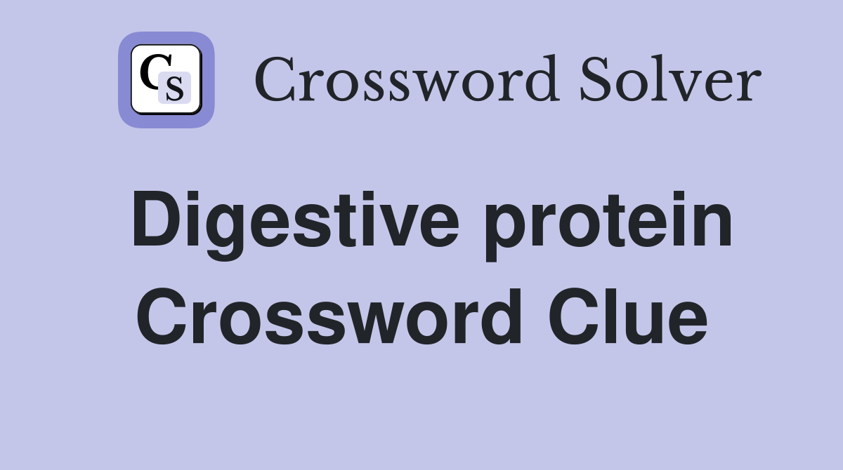 Digestive protein Crossword Clue