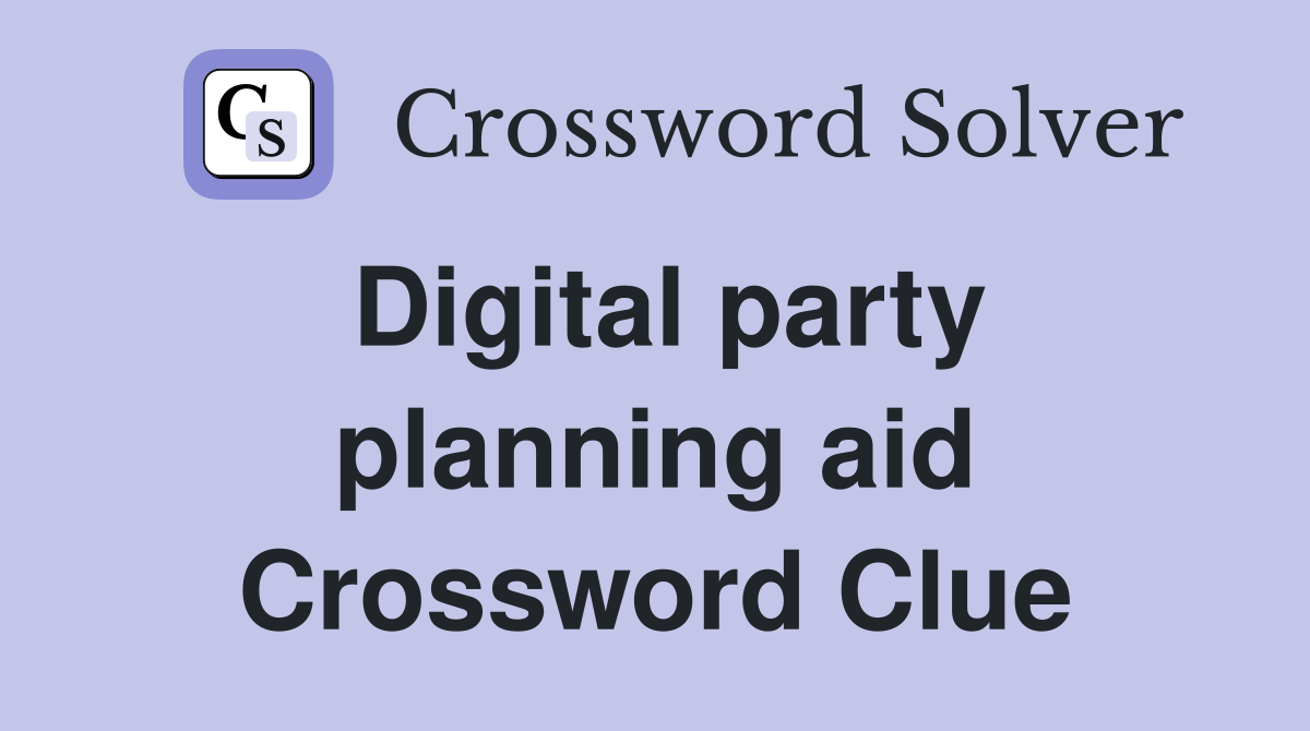 Digital party planning aid Crossword Clue