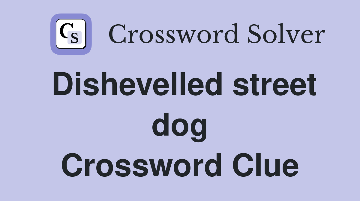 Dishevelled street dog Crossword Clue