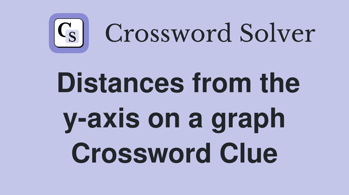 Distances from the y-axis on a graph Crossword Clue