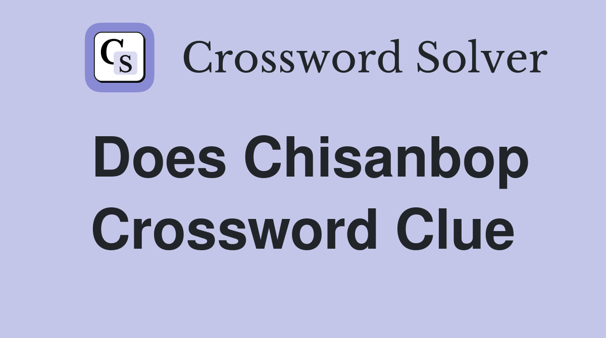 Does Chisanbop Crossword Clue