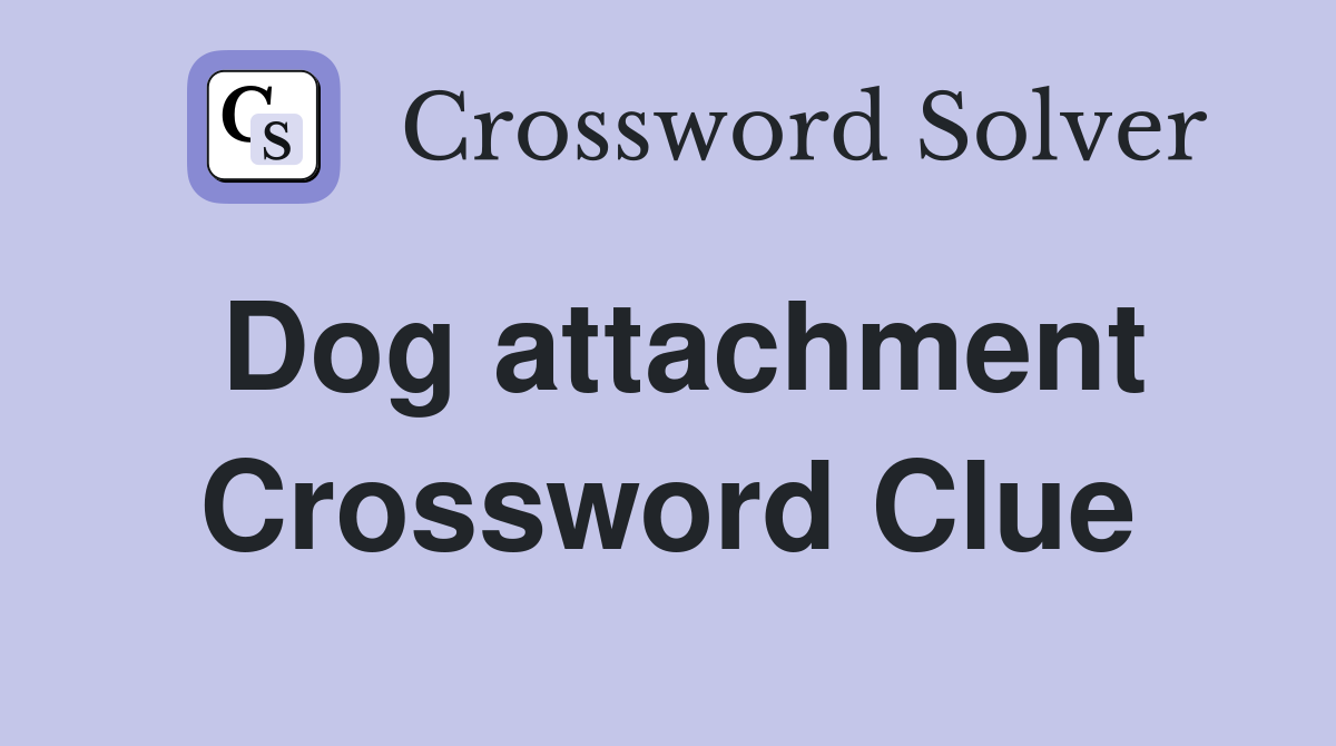Dog attachment Crossword Clue