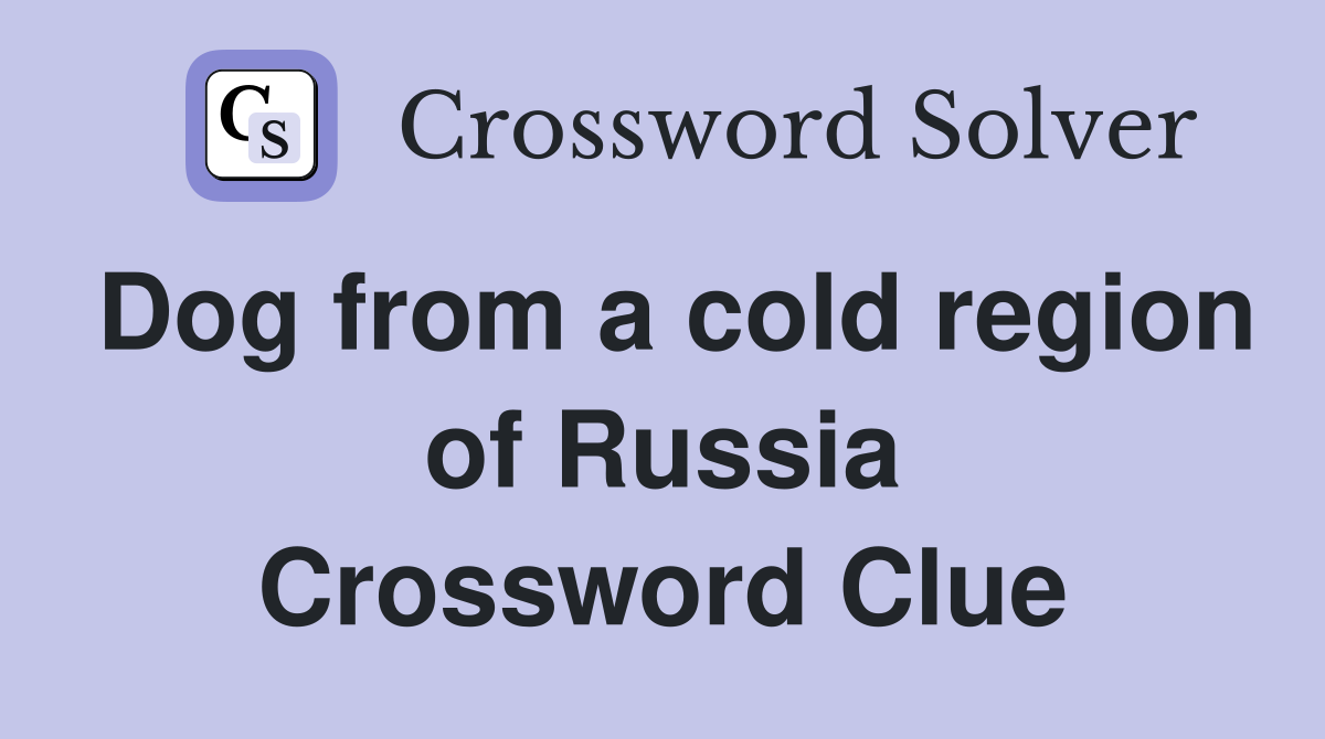 Dog from a cold region of Russia Crossword Clue