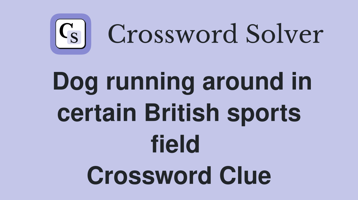 Dog running around in certain British sports field  Crossword Clue