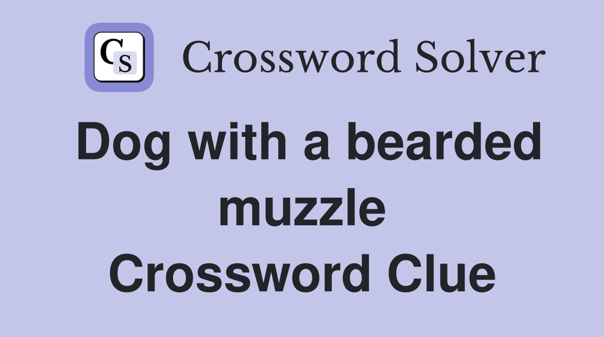 Dog with a bearded muzzle Crossword Clue