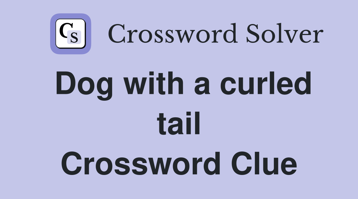 Dog with a curled tail Crossword Clue