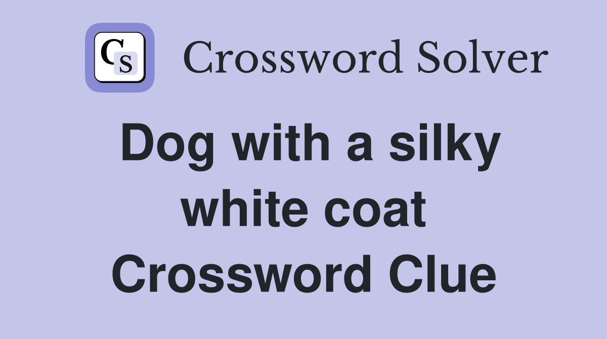 Dog with a silky white coat Crossword Clue