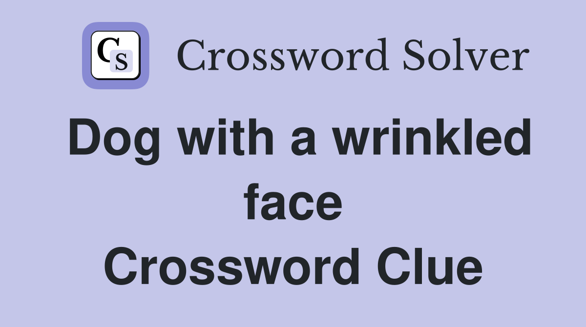 Dog with a wrinkled face Crossword Clue