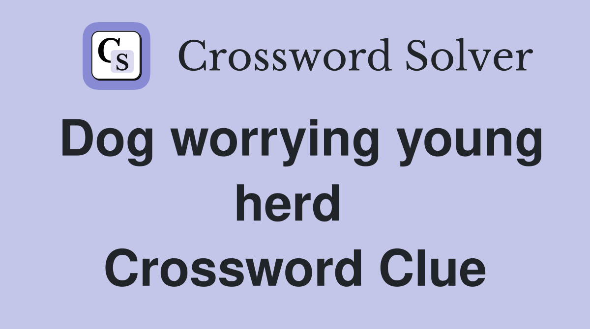 Dog worrying young herd  Crossword Clue