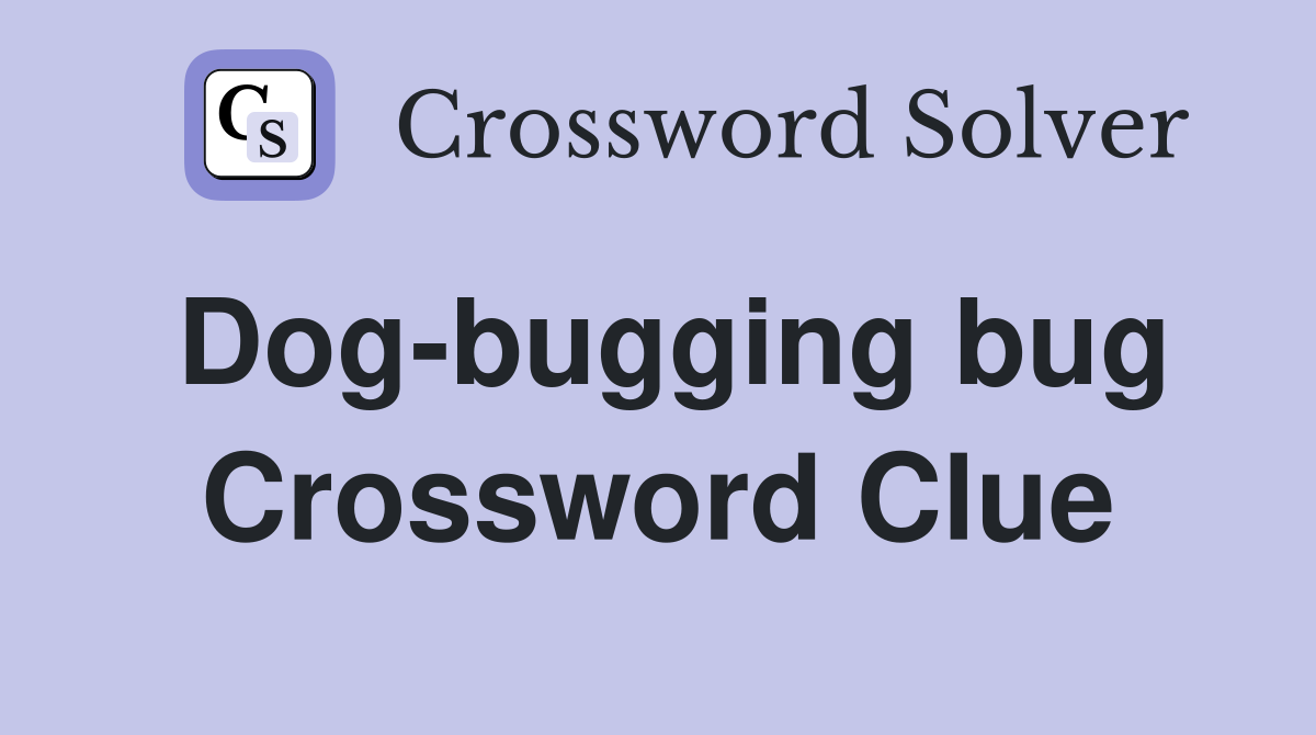 Dog-bugging bug Crossword Clue