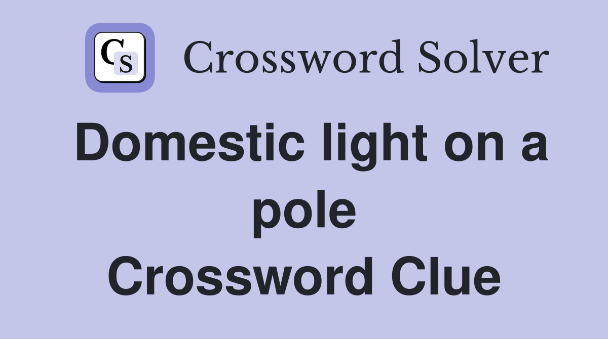 Domestic light on a pole Crossword Clue