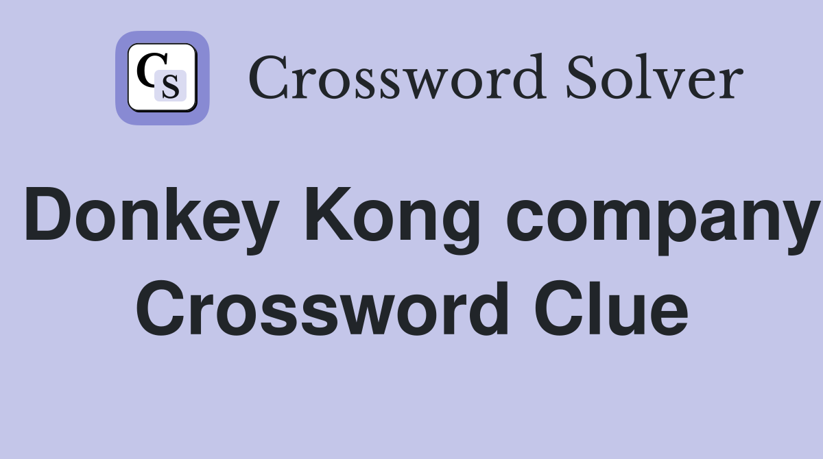 Donkey Kong company Crossword Clue