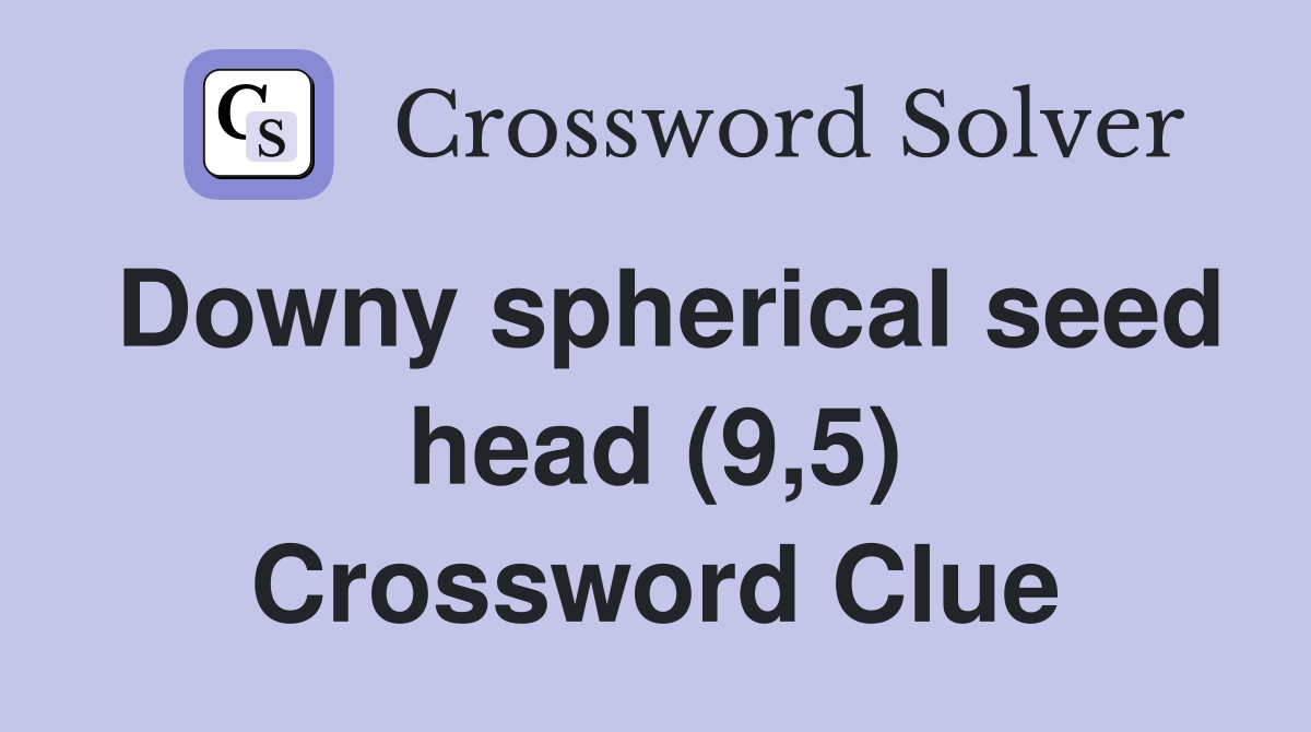 Downy spherical seed head (9,5) Crossword Clue
