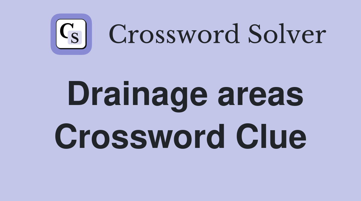 Drainage areas Crossword Clue