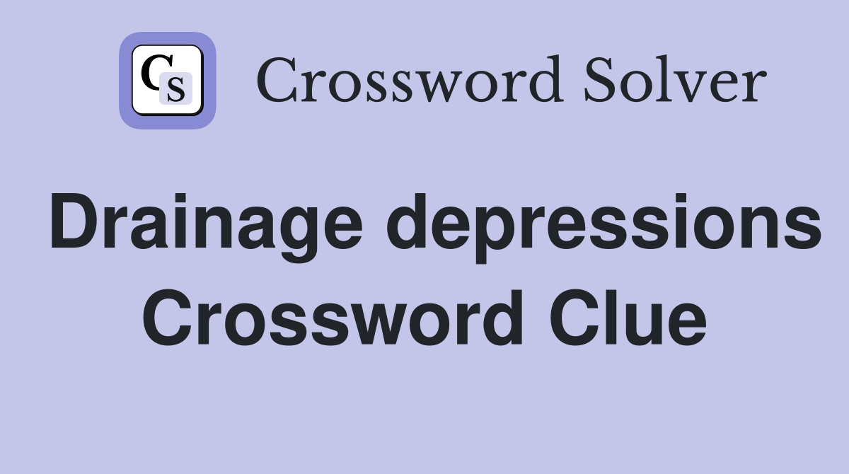 Drainage depressions Crossword Clue