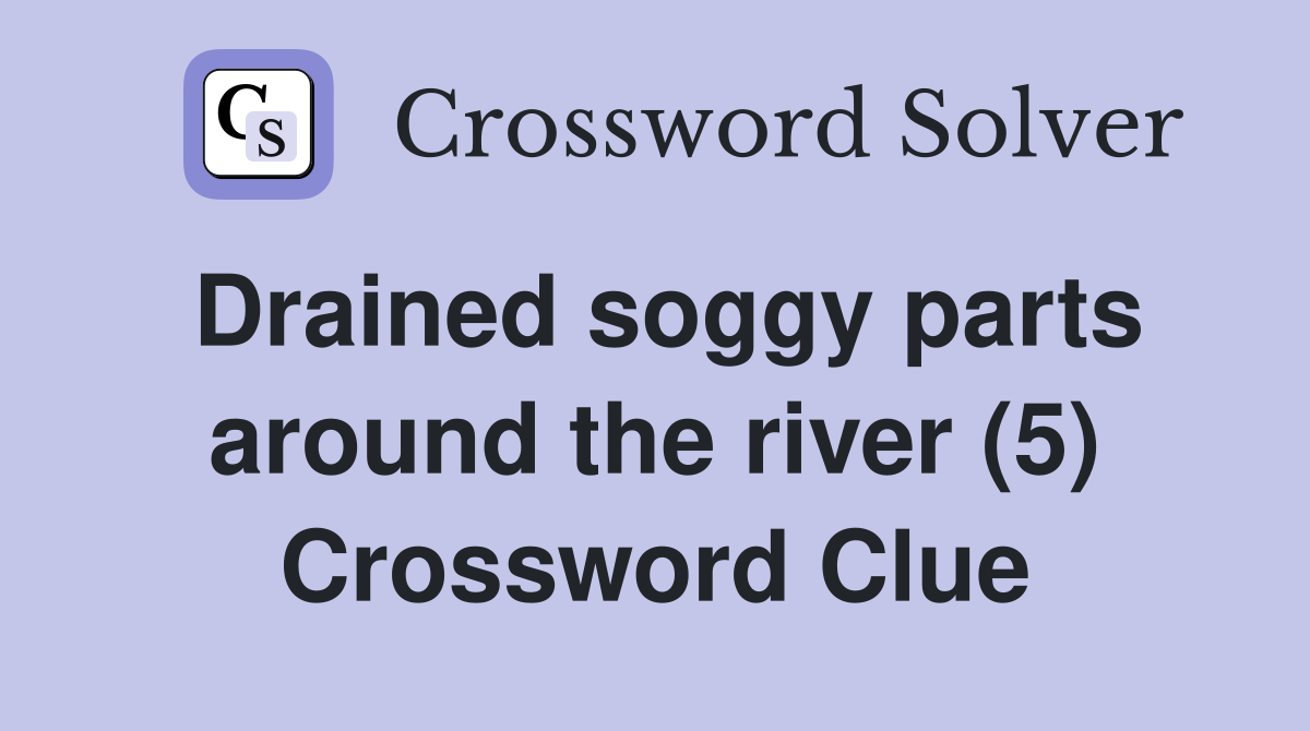 Drained soggy parts around the river (5) Crossword Clue