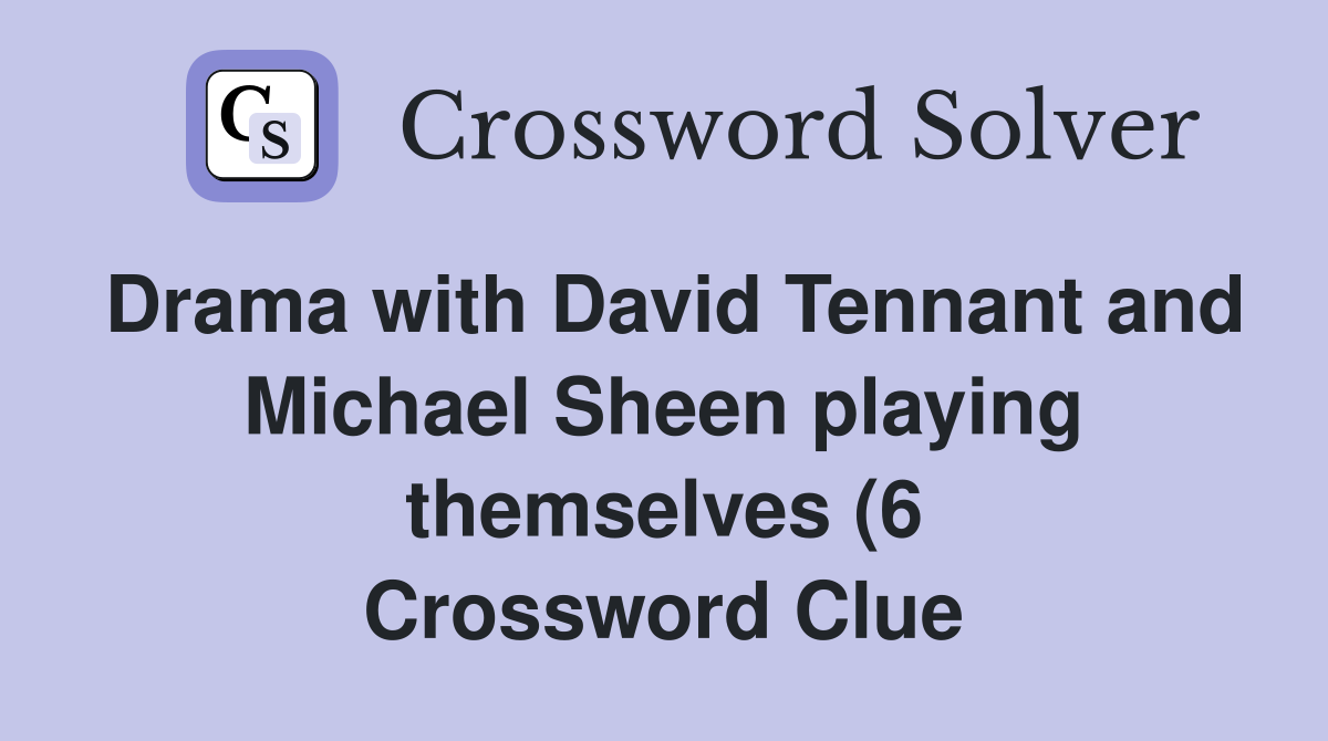 Drama with David Tennant and Michael Sheen playing themselves (6 Drama with David Tennant and Michael Sheen playing themselves (6