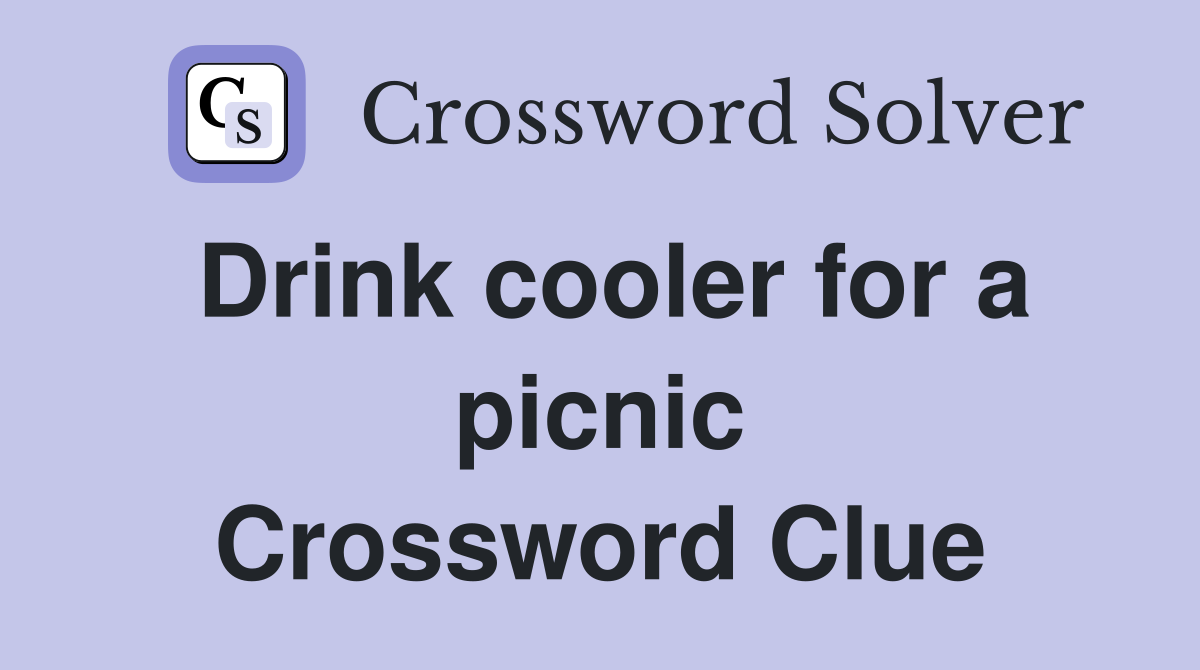 Drink cooler for a picnic Crossword Clue