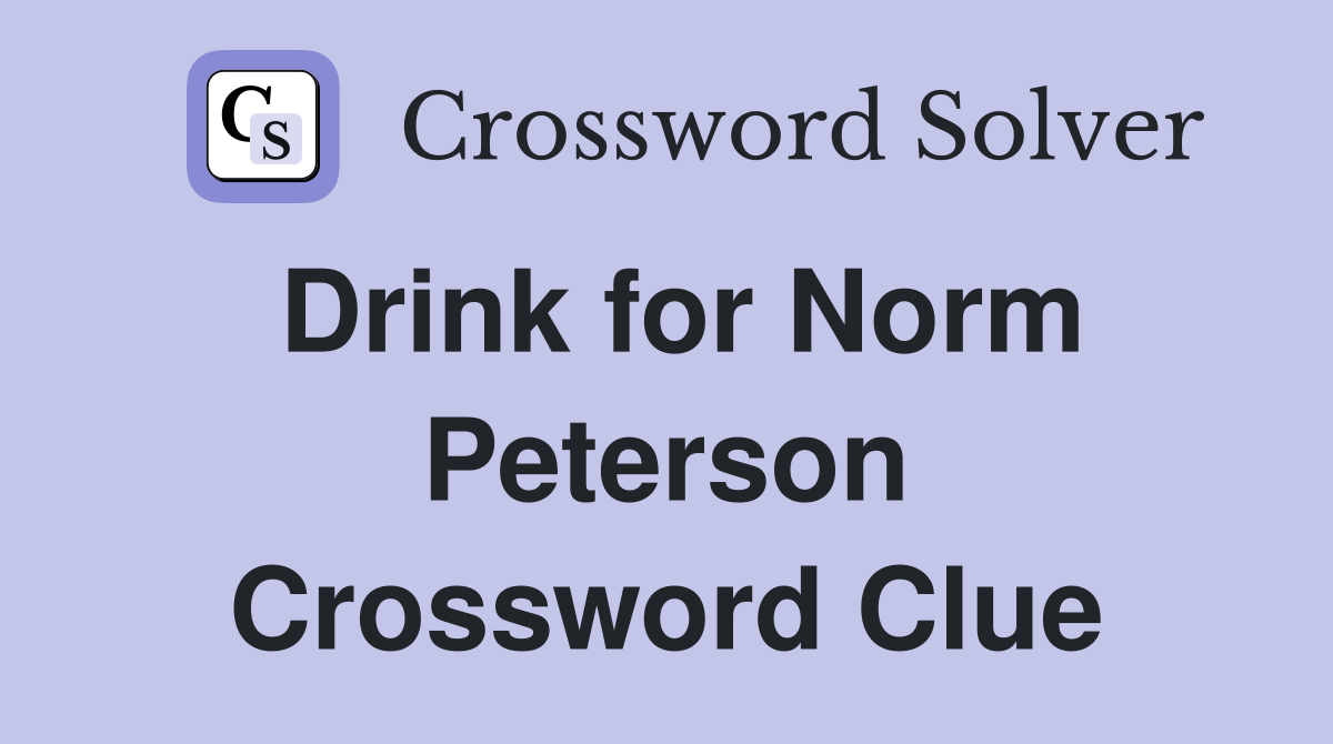 Drink for Norm Peterson Crossword Clue