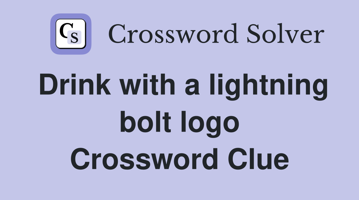 Drink with a lightning bolt logo Crossword Clue