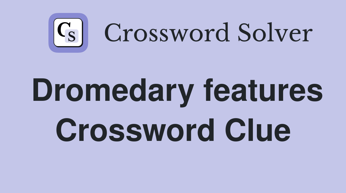 Dromedary features Crossword Clue