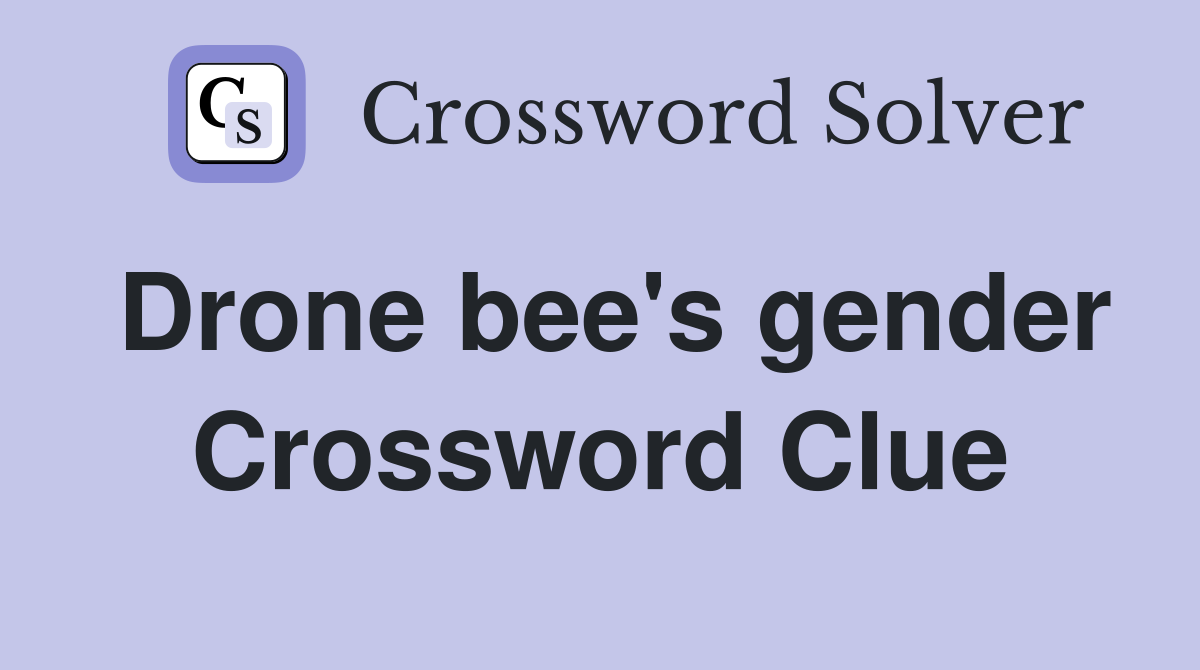 Drone bee's gender Crossword Clue