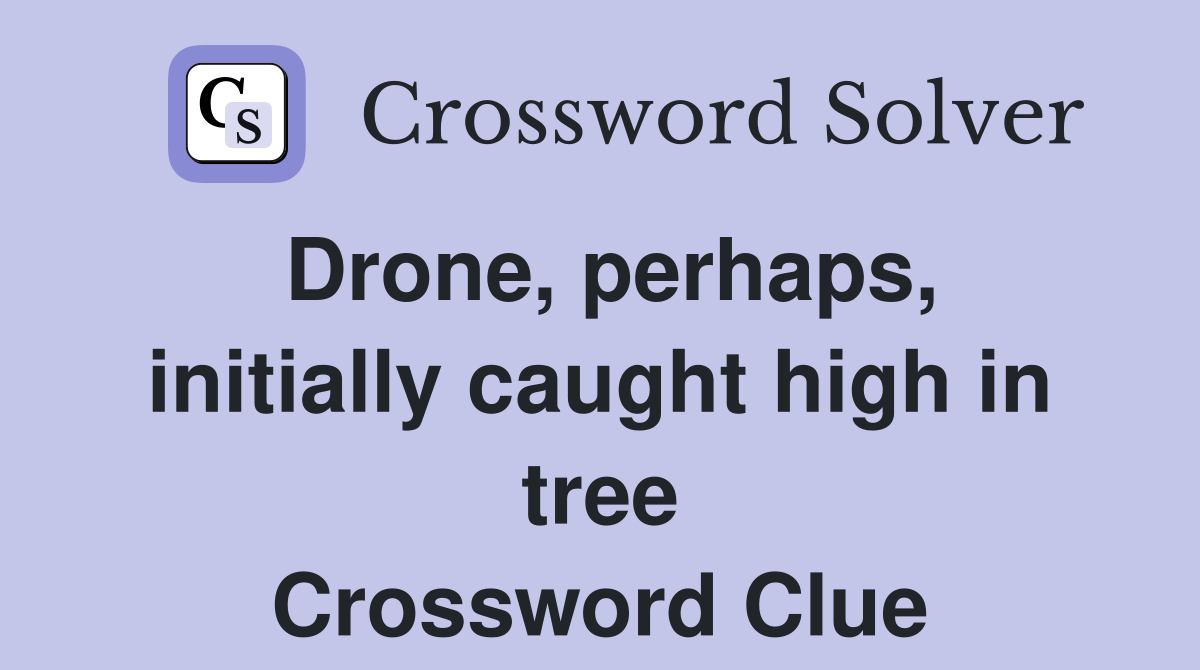 Drone, perhaps, initially caught high in tree Crossword Clue