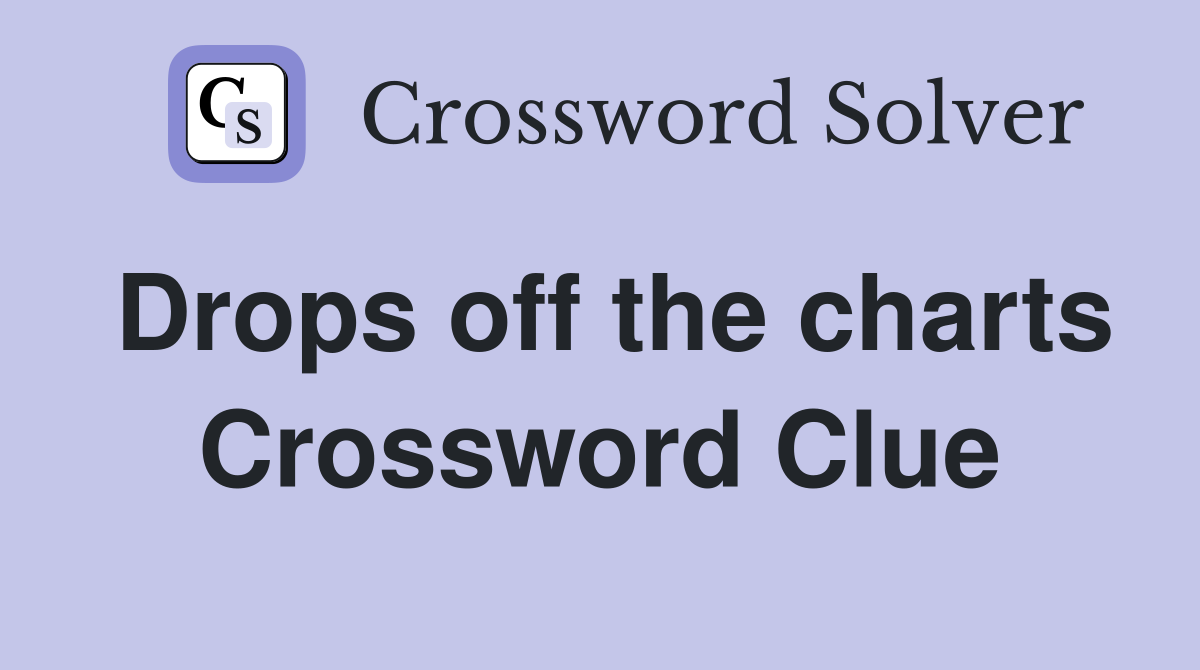 Drops off the charts Crossword Clue