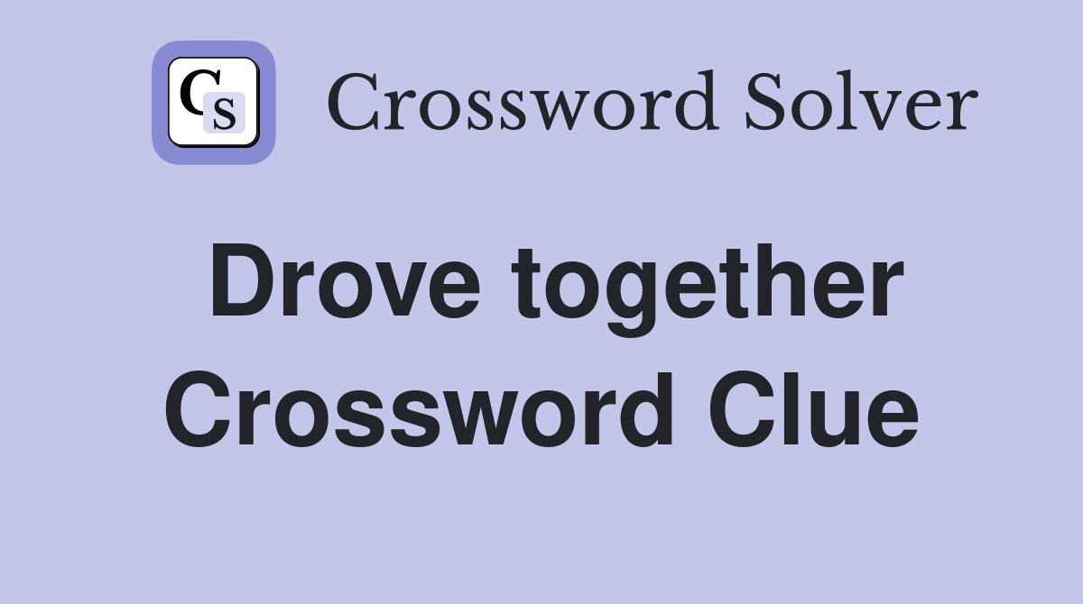 Drove together Crossword Clue
