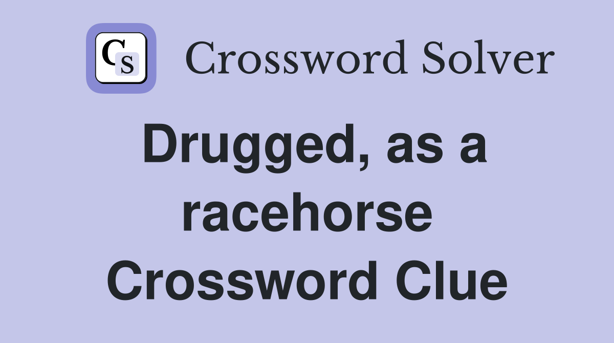 Drugged, as a racehorse Crossword Clue