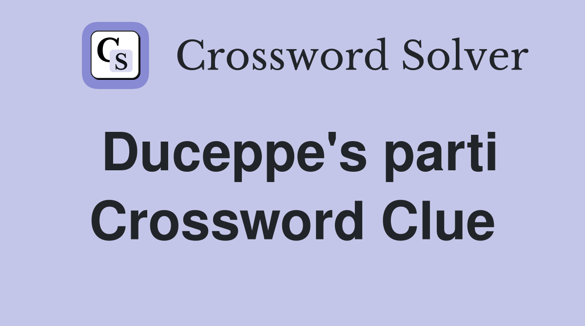 Duceppe's parti Crossword Clue