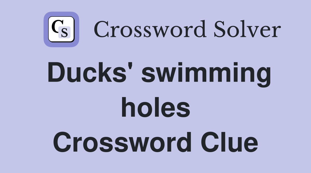 Ducks' swimming holes Crossword Clue