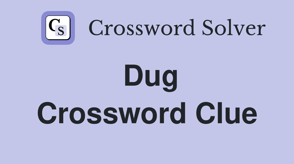 Dug Crossword Clue