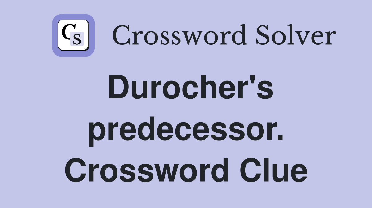 Durocher's predecessor. Crossword Clue