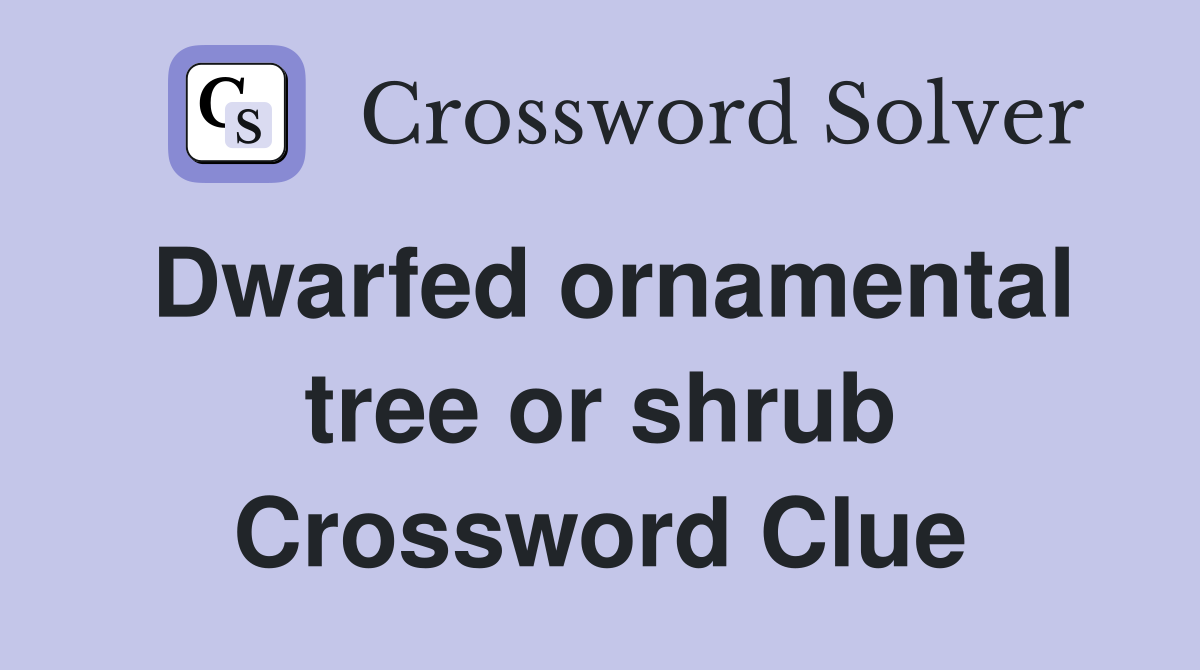 Dwarfed ornamental tree or shrub Crossword Clue
