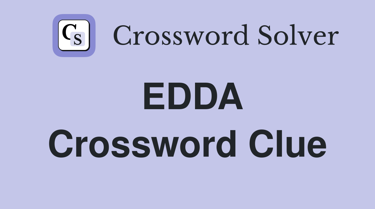 EDDA Crossword Clue