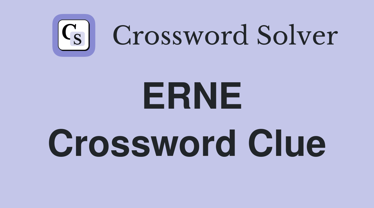 ERNE Crossword Clue
