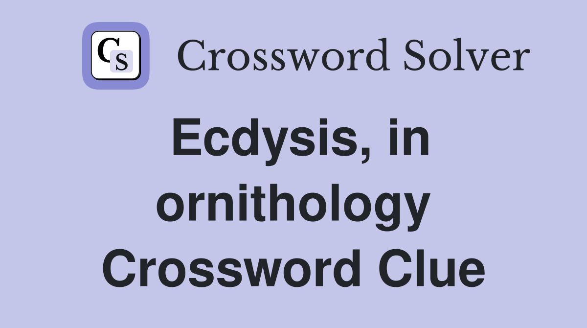 Ecdysis, in ornithology Crossword Clue