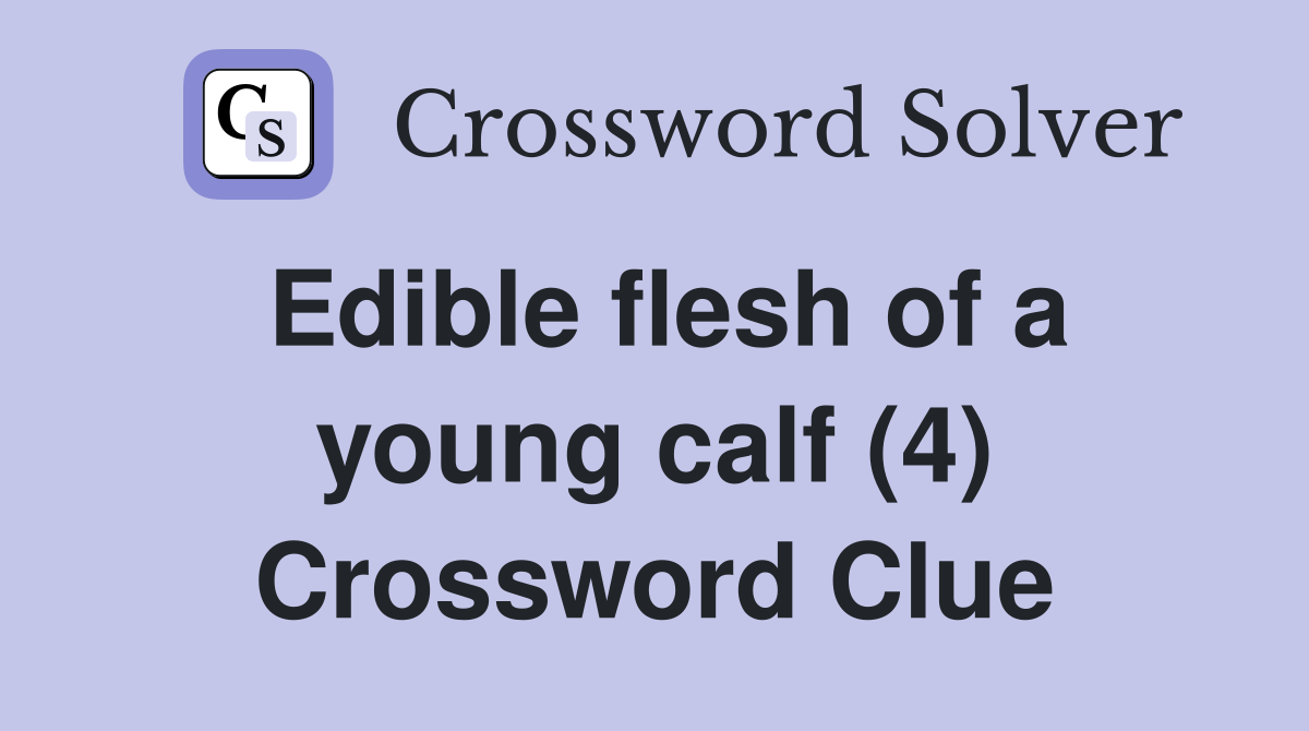 Edible flesh of a young calf (4) Crossword Clue